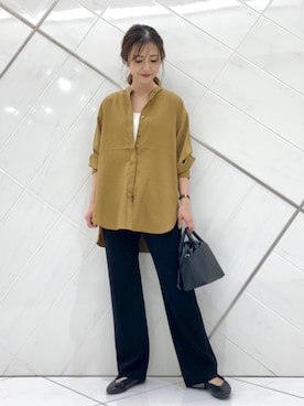 「アイテム（パンプス）」を使った、井上　裕美さん（レディース・158cm）の夏コーディネート