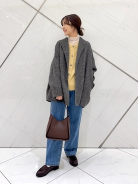 「アイテム（その他アウター）」を使った、井上　裕美さん（レディース・158cm）の秋コーディネート