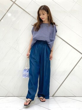 井上　裕美さん（レディース・158cm）の夏コーディネート