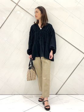 「MARCO BIANCHINI（マルコビアンチーニ）のアイテム（その他）」を使った、イノウエ ユミさん（レディース・158cm）の春コーディネート