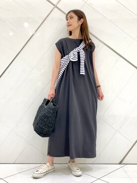 井上　裕美さん（レディース・158cm）の夏コーディネート