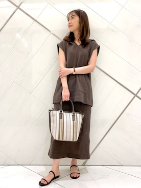 井上　裕美さん（レディース・158cm）の春コーディネート