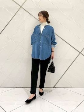 「運動会コーデ」｜「アイテム（バレエシューズ）」を使った、井上　裕美さん（レディース・158cm）の秋コーディネート