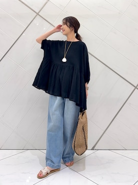 「かぐれ（カグレ）のアイテム」を使った、井上　裕美さん（レディース・158cm）の春コーディネート