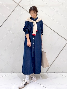 「アイテム（ワンピース/ドレス）」を使った、井上　裕美さん（レディース・158cm）の秋コーディネート
