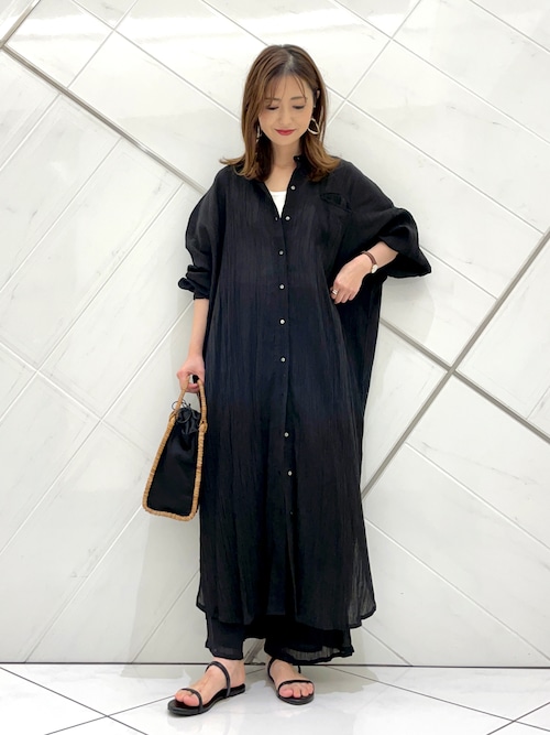 ワンピース mizuiro ind crape stand collar one-piece mizuiroind ワンピース mizuiro ind crape stand collar one