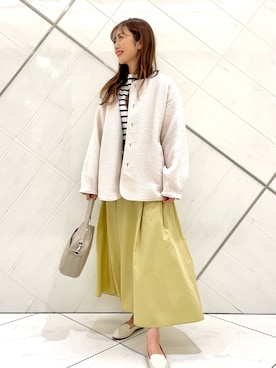 「FORK&SPOON」｜「アイテム（スリッポン）」を使った、井上　裕美さん（レディース・158cm）の春コーディネート