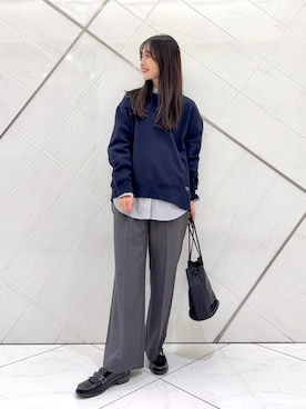 「URBAN RESEARCH DOORS(アーバンリサーチドアーズ)のアイテム(その他パンツ)」を使った、井上 裕美さん(レディース・158cm)の冬コーディネート