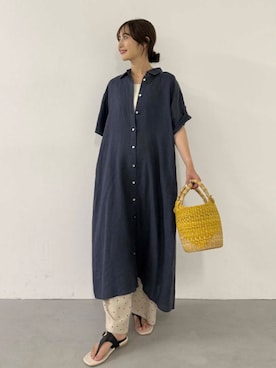 「骨格ウェーブ型」｜イノウエ ユミさん（レディース・158cm）の夏コーディネート