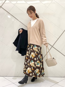 井上　裕美さん（レディース・158cm）の秋コーディネート