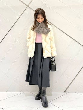 井上　裕美さん（レディース・158cm）の冬コーディネート