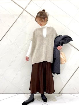 「URBAN RESEARCH DOORS」｜井上　裕美さん（レディース・158cm）の秋コーディネート