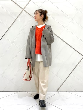 井上　裕美さん（レディース・158cm）の冬コーディネート