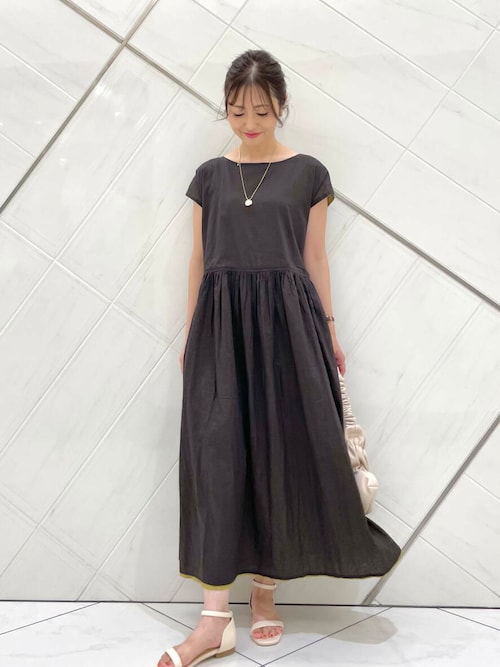 新品タグ付き　アーバンリサーチ購入　コットンワンピース　32 セール】コットンボイルリバーシブルワンピース（ワンピース