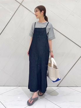 「骨格ウェーブ型」｜イノウエ ユミさん（レディース・158cm）の夏コーディネート