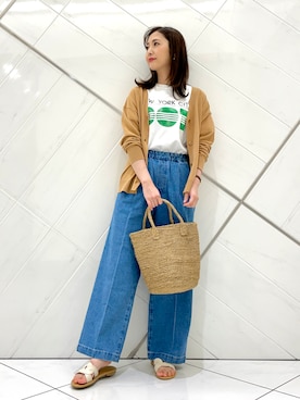 「アーバンリサーチドアーズ」｜「アイテム（その他）」を使った、井上　裕美さん（レディース・158cm）の春コーディネート