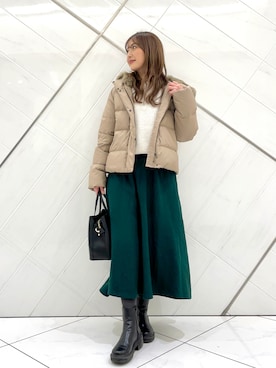 井上　裕美さん（レディース・158cm）の冬コーディネート