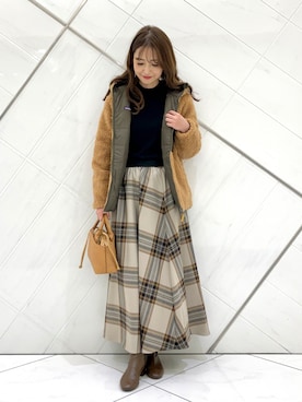 井上　裕美さん（レディース・158cm）の秋コーディネート