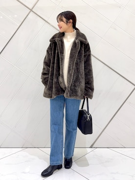 井上　裕美さん（レディース・158cm）の冬コーディネート