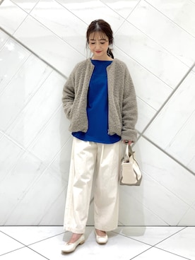 「かぐれ」｜「アイテム（ブルゾン）」を使った、井上　裕美さん（レディース・158cm）の冬コーディネート