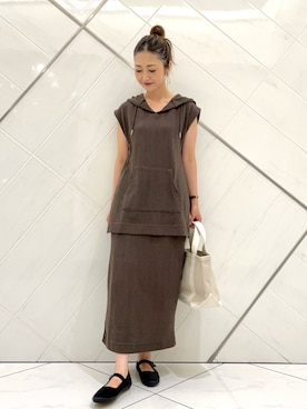 井上　裕美さん（レディース・158cm）の夏コーディネート