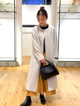 井上　裕美さん（レディース・158cm）の冬コーディネート