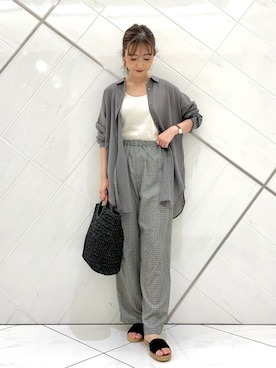 井上　裕美さん（レディース・158cm）の夏コーディネート