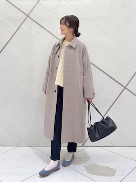 「URBAN RESEARCH（アーバンリサーチ）のアイテム（レッグウェア）」を使った、井上　裕美さん（レディース・158cm）の冬コーディネート