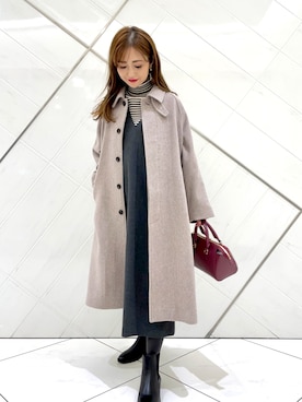 「アーバンリサーチドアーズ」｜「アイテム（ワンピース/ドレス）」を使った、井上　裕美さん（レディース・158cm）の冬コーディネート