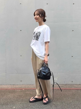 「骨格ウェーブ」｜「アイテム（スカート）」を使った、イノウエ ユミさん（レディース・158cm）の夏コーディネート