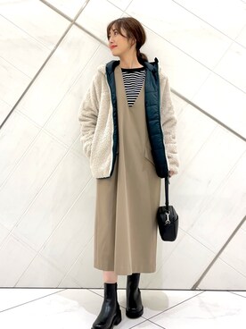 「patagonia」｜「アイテム（ワンピース/ドレス）」を使った、イノウエ ユミさん（レディース・158cm）の秋コーディネート
