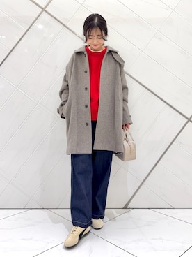 「アイテム（ニット/セーター）」を使った、井上　裕美さん（レディース・158cm）の秋コーディネート