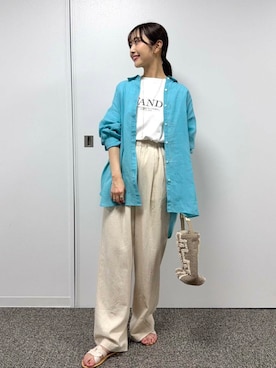 「骨格ウェーブ型」｜イノウエ ユミさん（レディース・158cm）の夏コーディネート