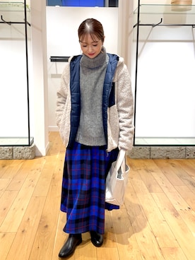 「patagonia」｜「アイテム（ブーツ）」を使った、イノウエ ユミさん（レディース・158cm）の秋コーディネート