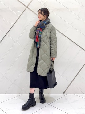 「アイテム（ワンピース/ドレス）」を使った、井上　裕美さん（レディース・158cm）の冬コーディネート