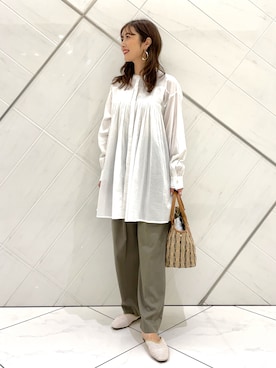 「MARCO BIANCHINI（マルコビアンチーニ）のアイテム（その他）」を使った、イノウエ ユミさん（レディース・158cm）の夏コーディネート