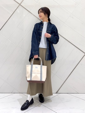 「FORK&SPOON（フォークアンドスプーン）のアイテム」を使った、井上　裕美さん（レディース・158cm）の春コーディネート