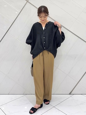 「骨格ウェーブ型」｜イノウエ ユミさん（レディース・158cm）の夏コーディネート