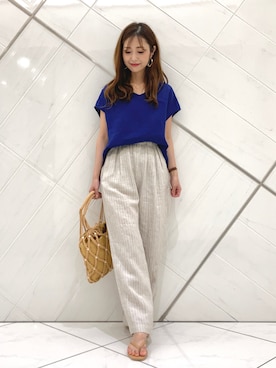 井上　裕美さん（レディース・158cm）の夏コーディネート