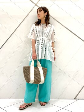 井上　裕美さん（レディース・158cm）の夏コーディネート