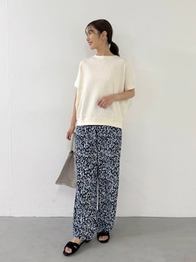 「骨格ウェーブ型」｜イノウエ ユミさん（レディース・158cm）の夏コーディネート