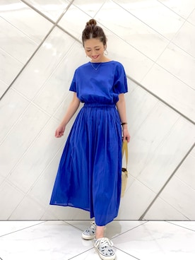 「VANS（バンズ）のアイテム」を使った、イノウエ ユミさん（レディース・158cm）の春コーディネート