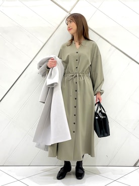 井上　裕美さん（レディース・158cm）の冬コーディネート