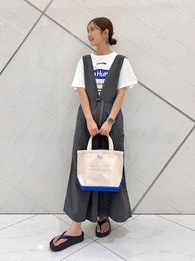 「ORCIVAL（オーシバル）のアイテム」を使った、イノウエ ユミさん（レディース・158cm）の夏コーディネート
