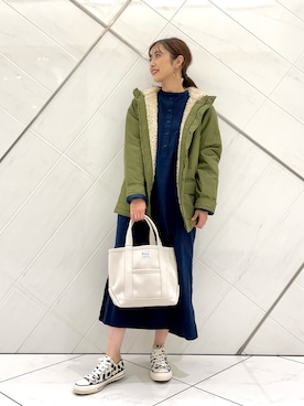 「orcival」｜「アイテム（ワンピース/ドレス）」を使った、イノウエ ユミさん（レディース・158cm）の秋コーディネート