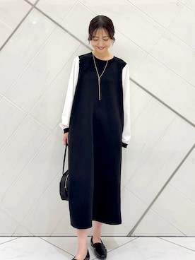 「RODE SKO（ロデスコ）のアイテム」を使った、井上　裕美さん（レディース・158cm）の冬コーディネート