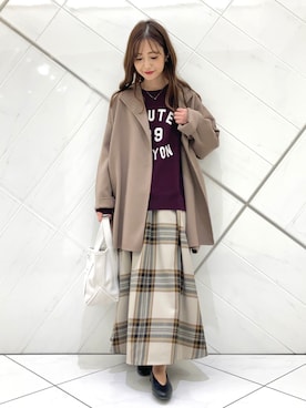 井上 裕美さん(レディース・158cm)の冬コーディネート