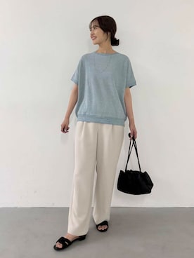 「骨格ウェーブ型」｜イノウエ ユミさん（レディース・158cm）の夏コーディネート