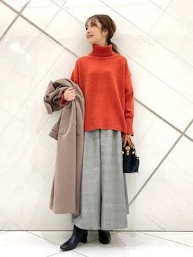 井上　裕美さん（レディース・158cm）の冬コーディネート