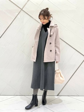 井上　裕美さん（レディース・158cm）の冬コーディネート